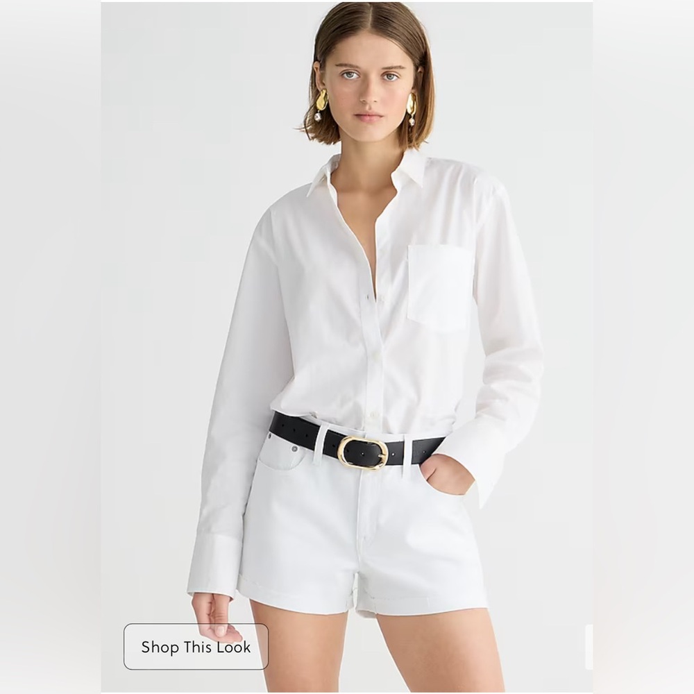 J .CREW Size29 Mid-rise denim short in white